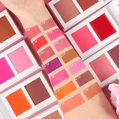 High Quality Blush Your logo Makeup Blush Pallets Powder Dual Colo Blush Palette Private Label