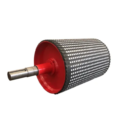 High Alumina Ceramic Pulley Lagging Conveyor Pulley with Rubber Lagging