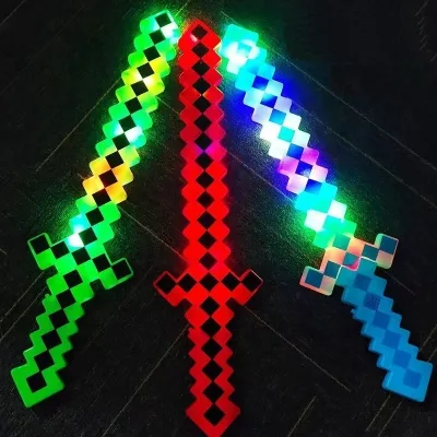 Party Decoration New Design Boy Led Plastic Cosplay Toy Electric Colorful Flash Led Music Sword