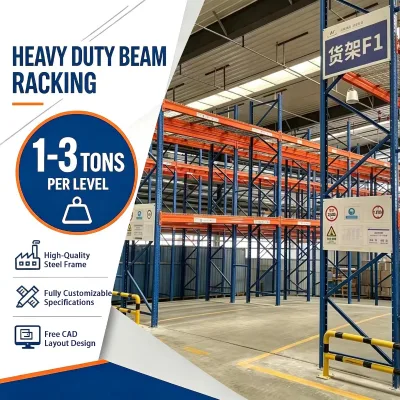 Industrial Pallet Racking System Flexible Height Adjustment Steel Warehouse Storage Frame for Stock Handling