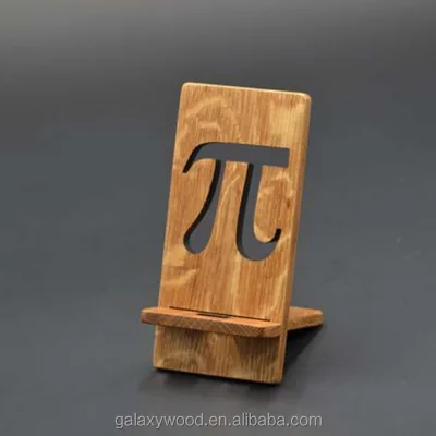 Factory Supply Custom Engraved logo Wood Mobile Phone Stand