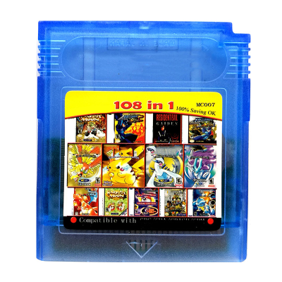 108 in 1 Battery Gameboy Save Multi Compilations Video Game Cards GBC Trading Card