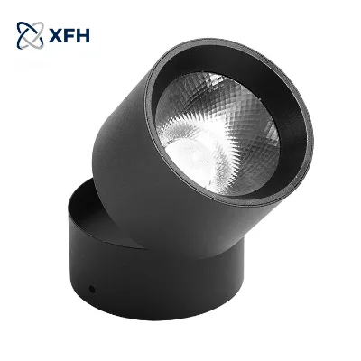Nordic Minimalist LED Spotlight Adjustable IP65 Waterproof Black White Ceiling Downlight for Modern Home Bathroom Office