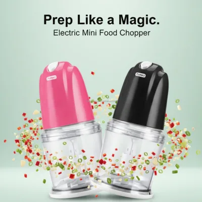 High Speed Detachable Instant Electric Mini Food Chopper With 500ml Plastic Bowl for Home Kitchen
