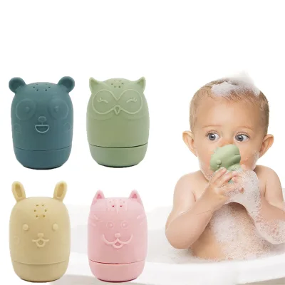 Factory Sale Plastic Baby Bath Set Toy Waterproof Baby Bath Toys Pvc Floating Squeaky Baby Wash Shower Toy