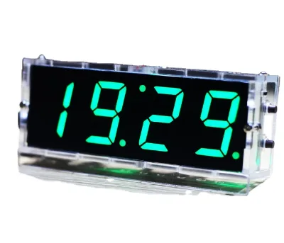 Green 4 Bits Digit DIY Digital LED Clock Kit LED Display Electronic Clock Microcontroller