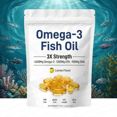 High Purity 4200Mg 3X Fish Oil Softgels Wholesale Daily Fish Oil Supplement With Epa and Dha,Lemon Flavor