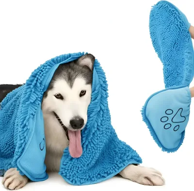 Dog & Cat Drying Towel-Handheld Foldable Travel Towel Quick Dry Soft Fluffy Material for All Seasons Small/Medium/Large Sizes