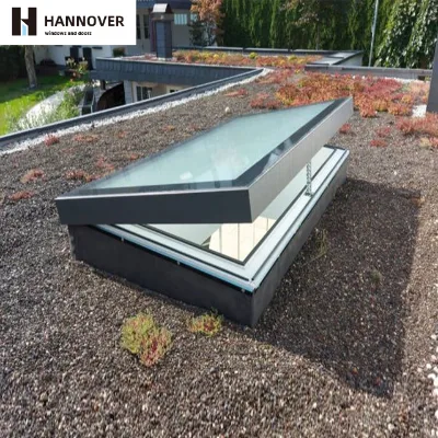 Modern Aluminum Alloy Louver Skylight Automatic Opening Soundproof Laminated Safety Glass Flashing Kit for Basement Outdoor Use