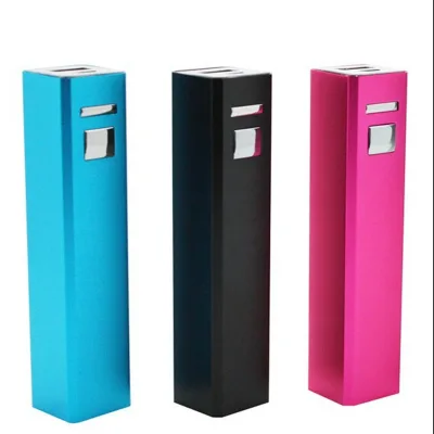 Customized logo Metal Power Banks Consumer Electronics Mobile Slim Power Bank 2600mah Power Bank for Phone MP3 Chargers
