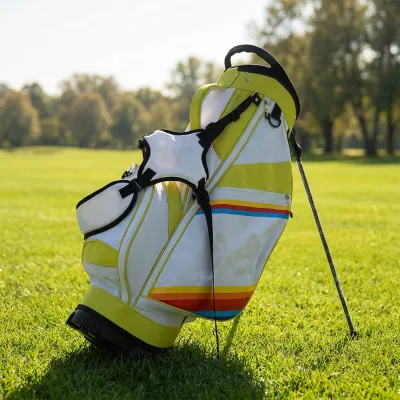 Premium Quilted Canvas Golf Stand Bag 5-Way Divider Waterproof Lightweight with Stand for Men Women Custom Logo