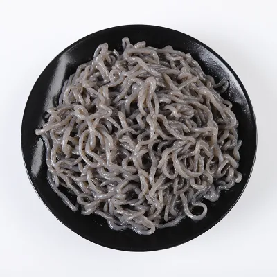 Elegant Black Sesame Konjac Fusion Pasta Low-Carb Shirataki Noodles for Healthy Gourmet Creations