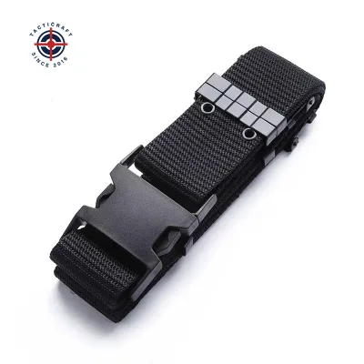 Hot Heavy Duty Canvas Tactical Style Belt Adjustable Rigger Belt for Hiking Quick Release Buckle with Webbing Defense Equipment