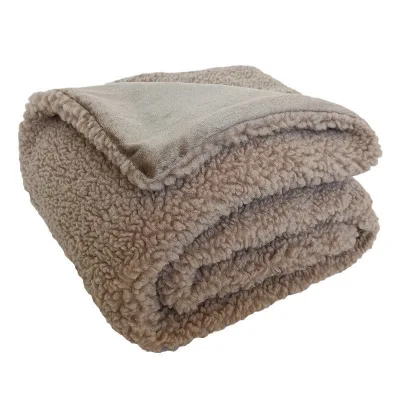 Teddy Velvet Blanket with Flannel Blanket Soft and Warm Print Plush for Home Custom Size for Sofa Bed or Office