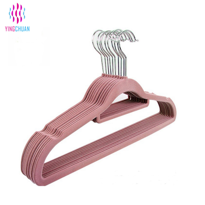 Velvet Flocked Hangers with logo