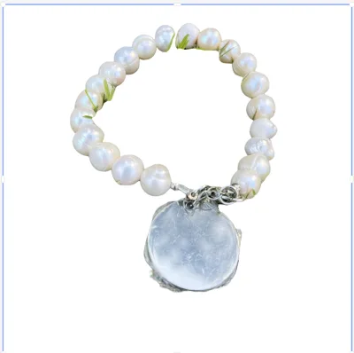 Pearl Bracelet Women Luxury Silvery Clasp Beaded Bracelet for Women's Bangle Bracelets