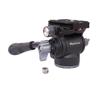 MagicLine Metal Panorama Tripod Fluid Pan Tilt Head with Adjustable Handle for Compact Video Camera DSLR Camera Telescope