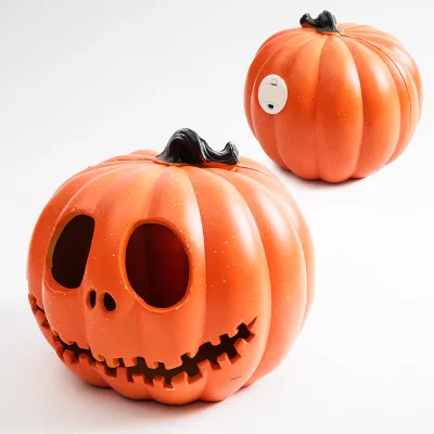 Halloween Large LED Pumpkin Jack-o'-Lantern Funny Style Blow-Plastic Customized Color Logo Decorative Lights Garden Party