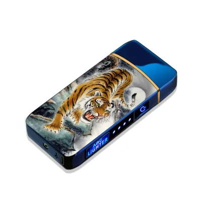 Customizable Electronic Double Arc Cigarette Lighter with Windproof Touch Sensor Switch for Graduation Christmas Thanksgiving
