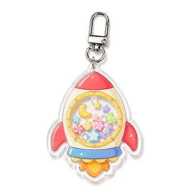 Custom-printed Acrylic Amulets, High-quality Transparent Anime Rocking Bed Keychains, Amulet Supplier.