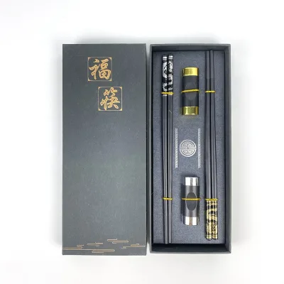 New Arrival High-end Dishwasher Can Use Alloy Chopsticks Dragon Pattern Custom Chopsticks Design Gift Box