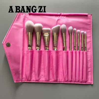 10 Pcs Brushes Cosmetics Tools & Cosmetics Customized Professional Makeup Brush Set 14-piece Rose Gold Makeup Brush Bag case
