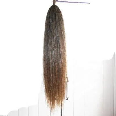 100% Handmade High Quality Real Single Drawn Horse Tail Hairs Made 30-40" Show Horse Tail Hair Extension and False Tail