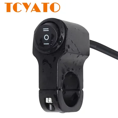 TCYATO 12V Motorcycle Parts Modification Switch Spotlight Waterproof Switch High/Low Beam Switch Rearview Mirror Mount Switch
