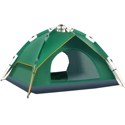 Camping Tent 3 4 Person Monolayer Quick Opening Small Automatic Easy Carry Family Fold Tent