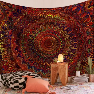 MU Top Sale Custom Bohemian Mandala Boho Hippie Polyester Digital Printed Wall Hanging Tapestry for Bedroom Decor