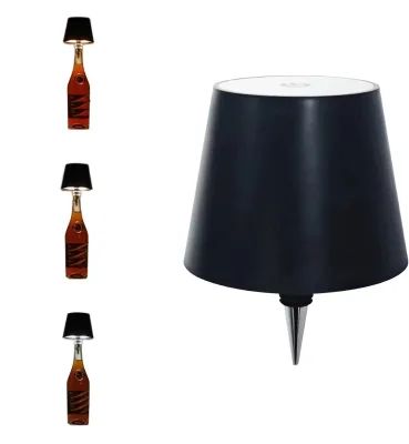 IP54 Outdoor Waterproof Rechargeable Cordless Wine Bottle Table Lamp for Restaurant Bar Patio Decoration