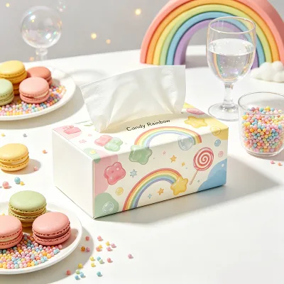 Eco Friendly Virgin Soft Pack Facial Tissue 3 Ply Hypoallergenic Disposable Natural Sensitive Skin Home Use Plastic Box