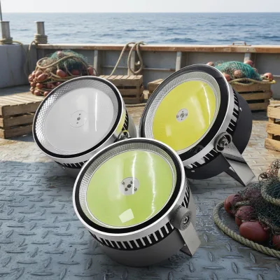 20W 200W 1000W Rehargeab Underwater Accessories Submersible Deep Drop Submersible Led Green Lights for Underwater Fishing