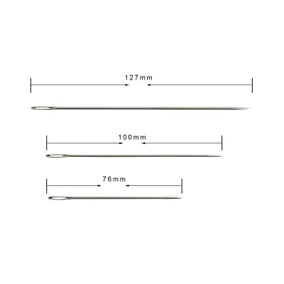 25pcs Stainless Steel Straight Needles 3 Sizes (3inch/4inch/5inch/76mm/100mm/127mm) Silver Commercial Use