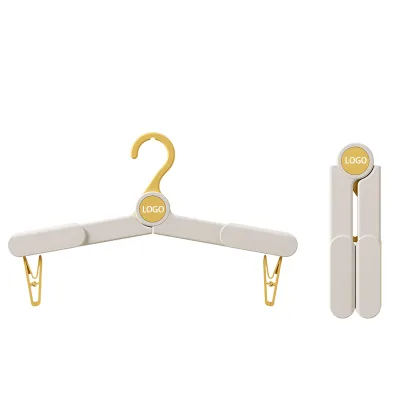 Tiktok Hot Selling Portable Baby Products PP Material Folding Hangers for Travel Plastic Clothes Hangers