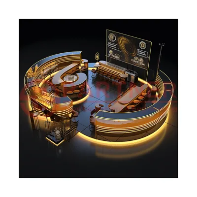 Customized Design Modern/Luxury/Professional Cocktail bar Station Whole bar Design with LED Light
