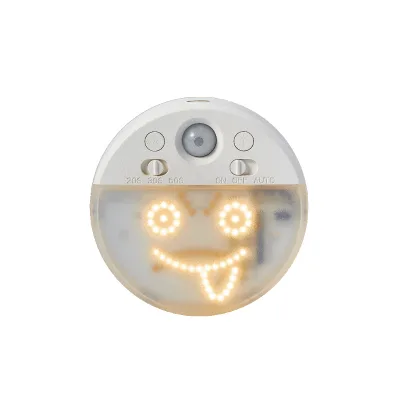 Creative Smart Human-body-sensing Modern Minimalist Design Night Light Warm Yellow Light Rechargeable Magnet-attached Decorative