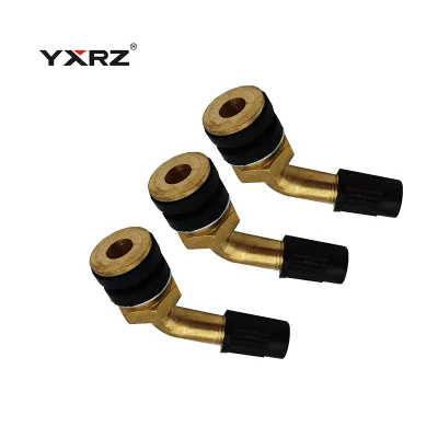 Valve Stem Vacuum Tire Electric Vehicle Brass Coated Tyre Scooter Tubeless Curved Mouth Anti-Leakage Tire Valves With Rubber