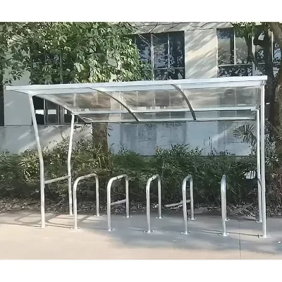 Bike Shed Outdoor Cycle Shelter Polycarbonate Roof Waterproof Large Bicycle Carport