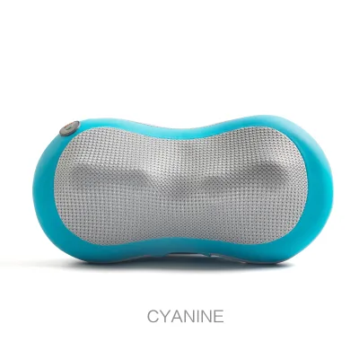 Custom Cordless U Shape Neck Massage Pillow Rechargeable Heated Shiatsu Travel Pillow with PU Leather Cover