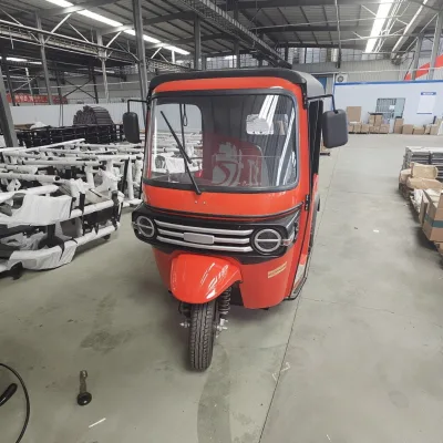 2026 Model Tuktuk, Rear-wheel Drive with Independent Suspension, Enclosed Body, 5-seat Double-row Soft-top Design, Tuktuk Taxi