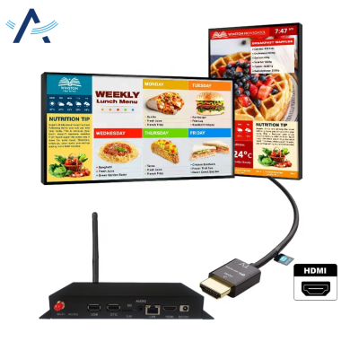 Wholesale Real 4K Android 11 RK3399 HD-MI in Auto Loop Play Advertising Display Interactive Integrated Digital Media Player Box