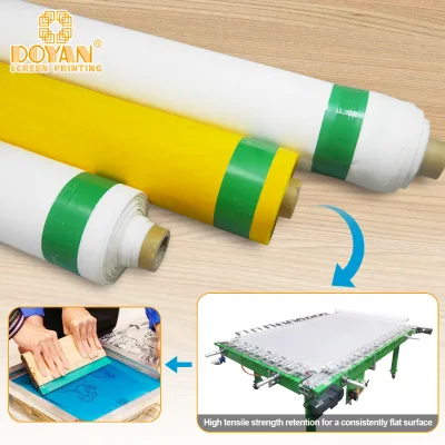 Eco Friendly 100% Polyester Plain SCREEN PRINTING MESH Low Deformation Fast Drying for Textile Garment Promotional Item Printing