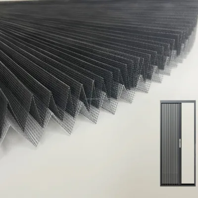 Eco-friendly Horizontal Polyester Pleated Screen Child-safe Pleated Mesh Magnetic Pleated Mesh