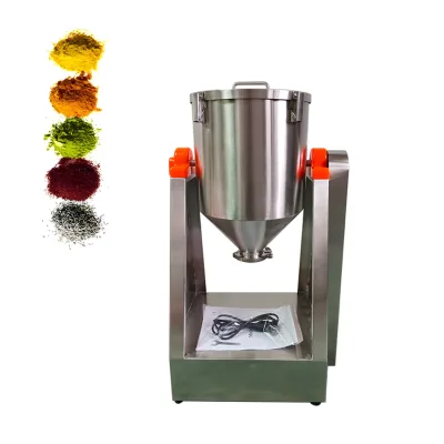 Food Grade Industrial Automatic 60l 90l 180l 400l 500l Small Double Cone Drum Dry Food Powder Mixer Coffee Powder Mixing Machine
