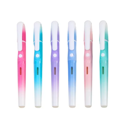 Factory Price Cute Cartoon Pattern Fountain Pen for Students Smooth Writing Ink Comfortable Rubber Grip Wholesale Plastic