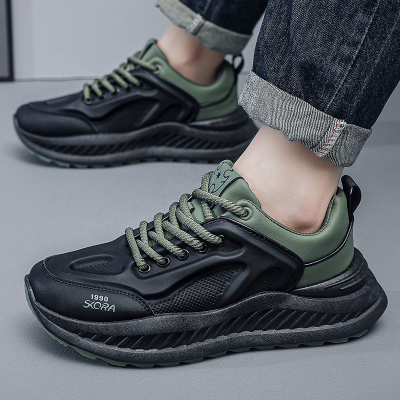 Customised Shoes Men Running Sneaker Walking Style Footwear Manufacturer Wholesale Men Black Shoes