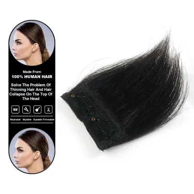 100% Human Indian Remy Hair Extensions Clip-In for Women Thick Hair Padding Volume Booster Capless Easy Apply