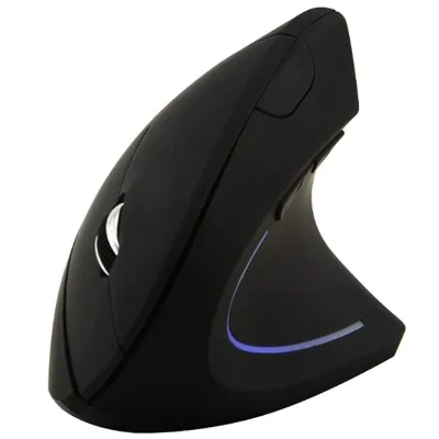 2.4G USB Dual Side Scroll Wheel Rechargeable 1200DPI Ergonomic Vertical Mouse Left Hand Orientation for Gamers-Computer & Laptop