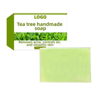 Private Label Refreshing Anti Acne Soap for Face and Body Whitening Plant Essential Oil Tea Tree Soap